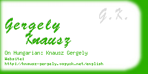 gergely knausz business card